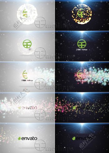 唯美粒子飞舞logo揭示片头AE模板