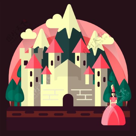 公主与城堡在平面设计