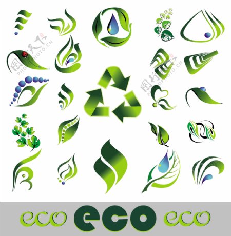 eco主题图标矢量素材