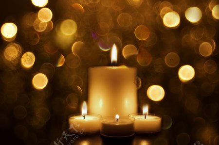 圣诞背景节日蜡烛
