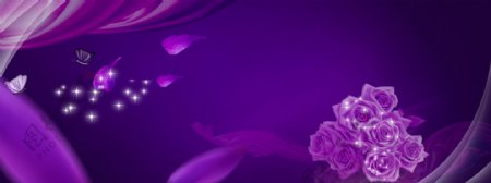 紫色淘宝海报素材