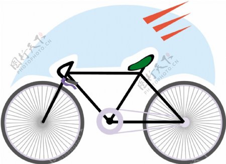自行车交通工具矢量素材EPS格式0040