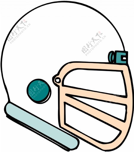 橄榄球帽体育用品矢量素材EPS格式0022