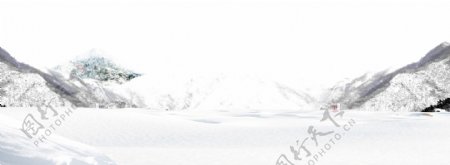 电商冬季雪景背景banner