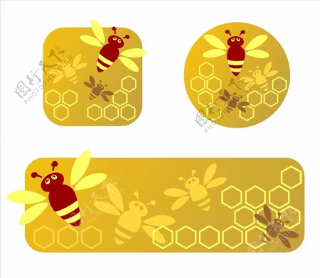 蜜蜂蜂蜜素材