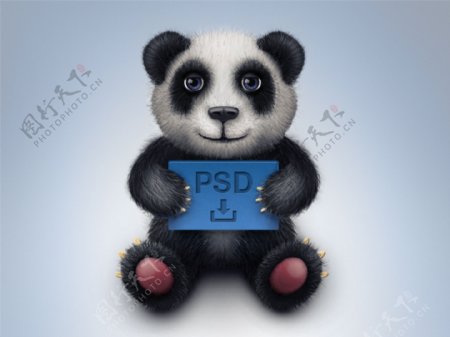熊猫动物icon图标设计
