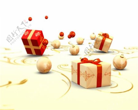 浪漫缤纷圣诞礼盒动态视频素材
