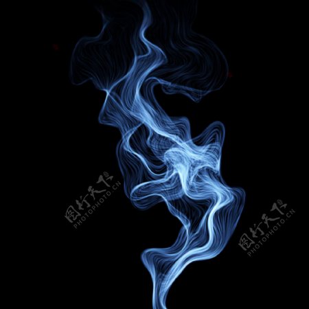 蓝色烟雾曲线烟雾烟雾素材