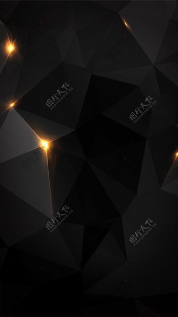 黑色几何三角H5背景素材