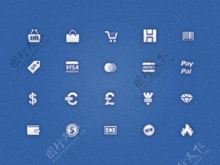 网页购物icon图标设计