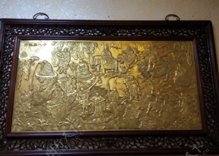 铜制十八罗汉壁画