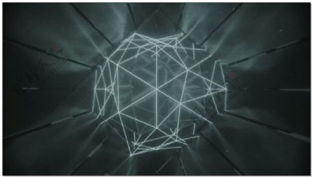 几何图潮流骷髅背景视频素材