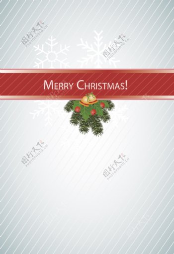 银色条纹圣诞节日海报背景素材