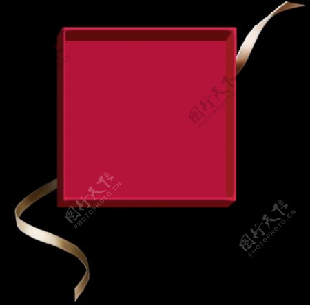 红色礼品盒包装素材图片