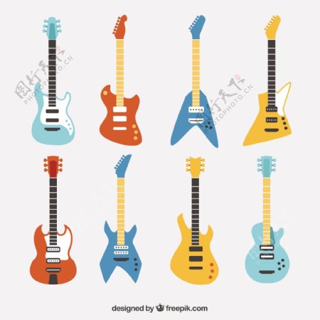 八电吉他与各种设计包