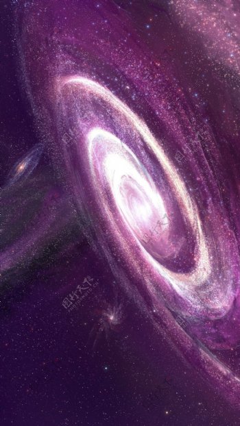 大气紫色宇宙唯美星空背景