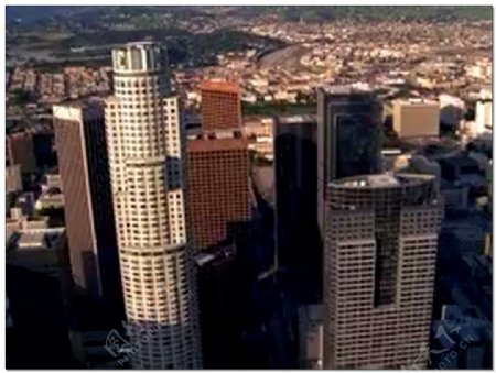 航拍城市高楼视频素材
