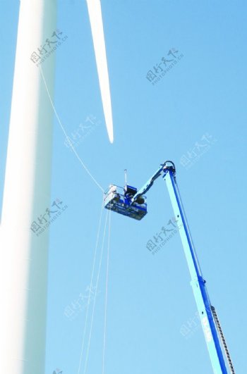 风力发电设备施工现场