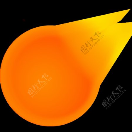 橙色漂亮火球免抠png透明素材