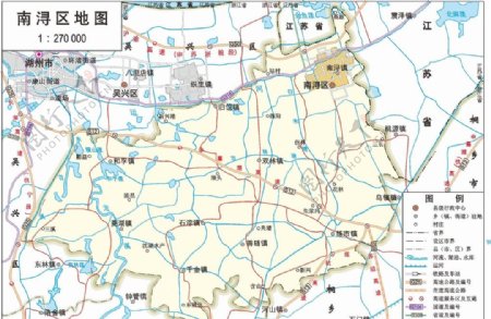 浙江湖州市南浔区标准地图32K