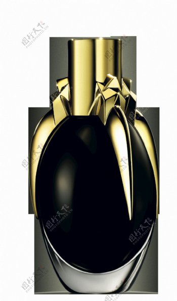 黑色漂亮香水免抠png透明素材