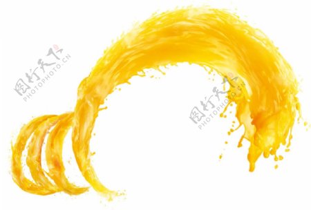 黄色果汁png元素素材