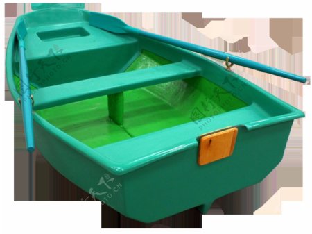 绿色小船免抠png透明图层素材