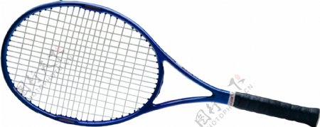 蓝色网球拍免抠png透明图层素材