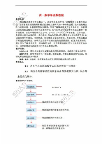 数学人教新课标A版广西玉林市容县高级中学版必修一教案2.3幂函数