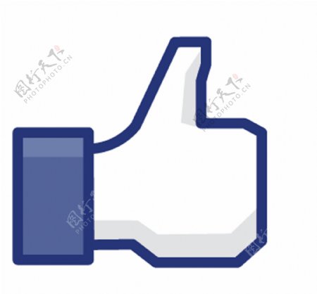 Facebook大拇指标志psd透明素材