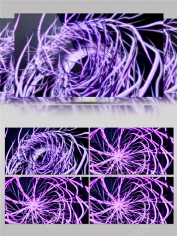 梦幻紫色线条高清视频素材