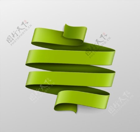 绿色造型标签矢量素材