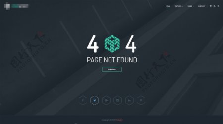 简洁的企业创意设计网站之404错误界面