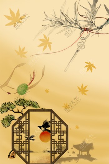 中式古典海报背景设计