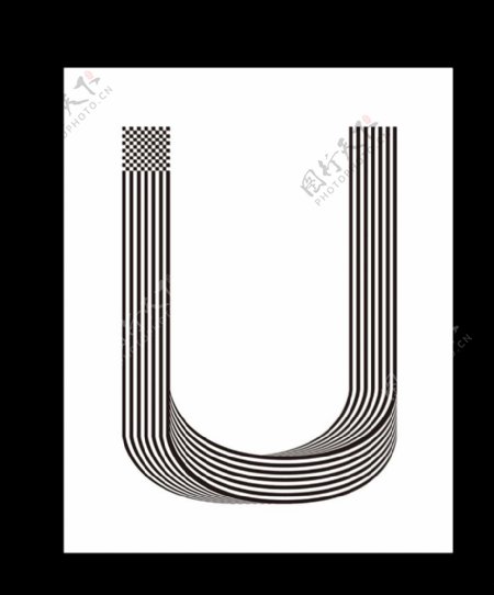Uu字母设计创意字体设计