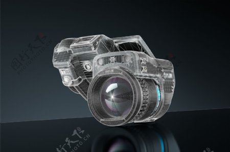 3D建模的黑色数码相机jpg