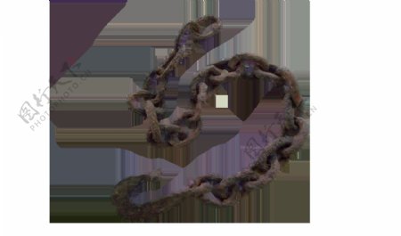 铁链钩子实物照片PNG元素