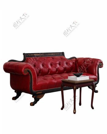 红色古典奢华椅子免扣素材