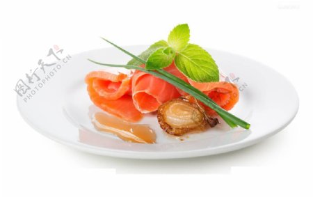 简约日式三文鱼料理美食产品实物