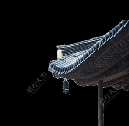 中式古风屋檐素材