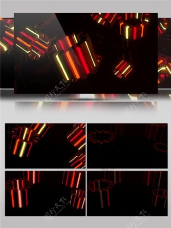 红色平行光束动态视频素材