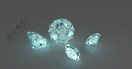 璀璨的蓝色钻石