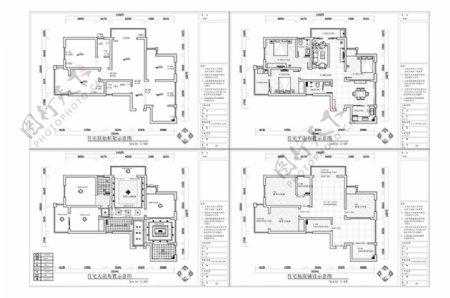 CAD住宅户型施工图纸设计
