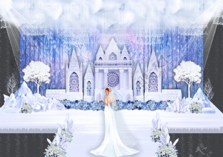 冰雪城堡梦幻婚礼效果图