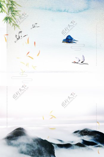古风传统重阳节海报背景素材