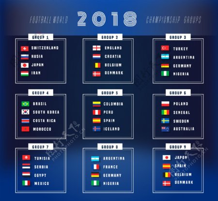 2018世界杯分组赛素材