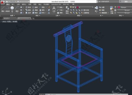 中式椅子CAD图纸