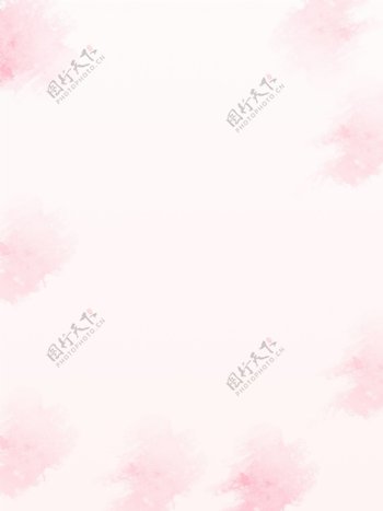 手绘风粉色三生三世十里桃花H5背景