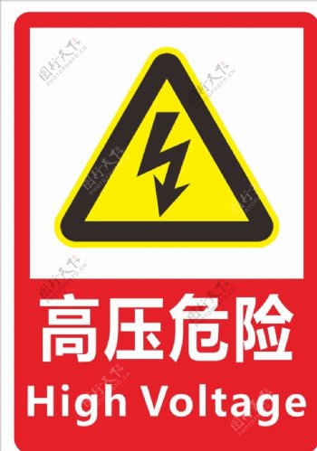 电力高压危险标志提示牌