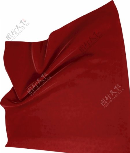 红色绸缎PNG素材